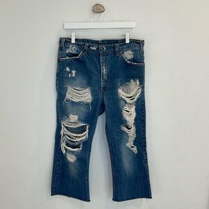 vintage Levi’s orange tab, distressed women’s jeans, timeless denim